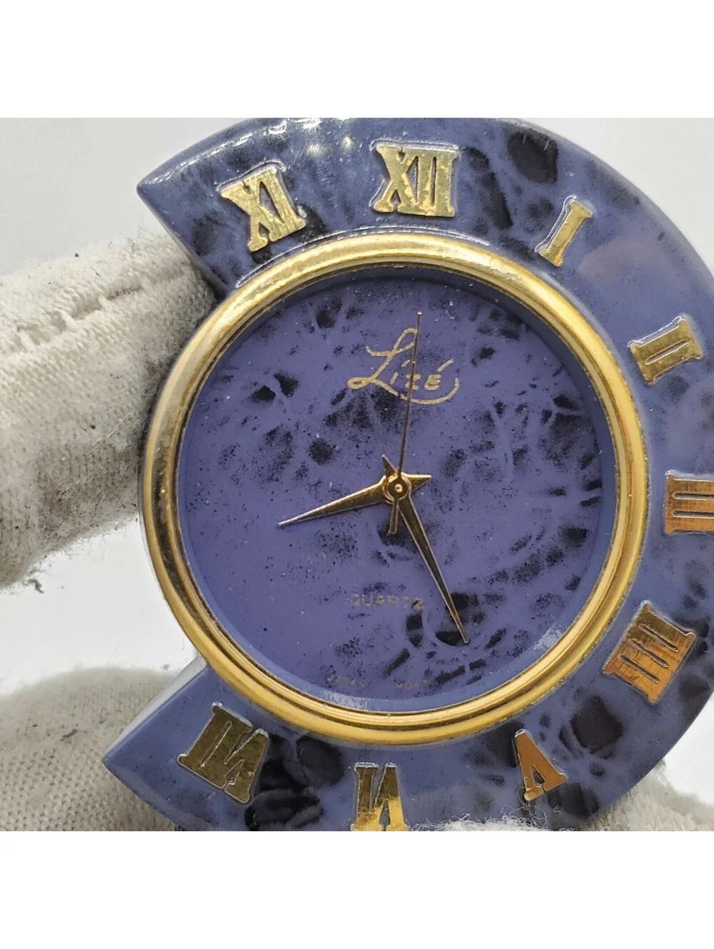 Lize Purple Roman Numerals Bezel Quartz Watch Womens 41mm - 49mm New Battery